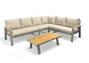 Aluminium Loungeset Hoekbank - Taupe Frame