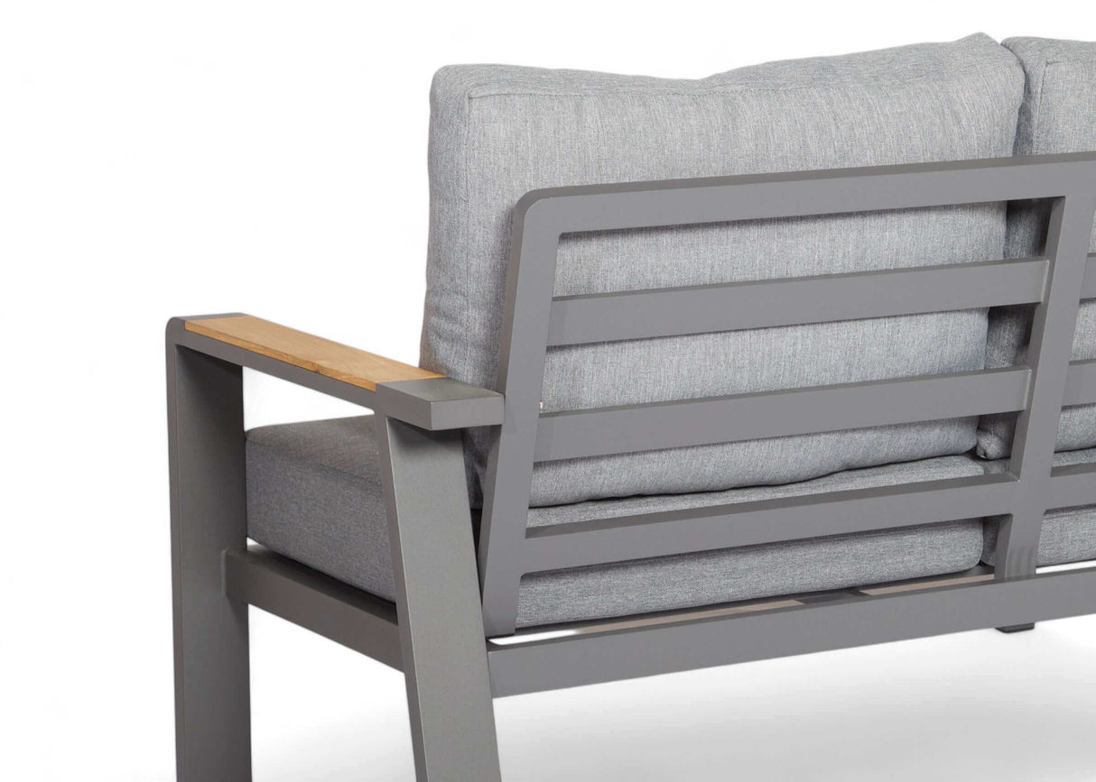 Aluminium - Antraciet - Belito Birmingham Tuinbank 153 cm