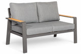 Aluminium - Antraciet - Belito Birmingham Tuinbank 153 cm