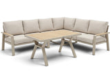 Belito Lotte Loungeset Hoekbank Nr. 4 | Taupe Aluminium | 288 x 220 cm | 6-persoons