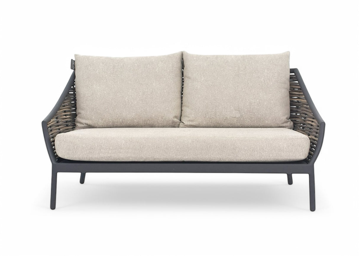 Apple Bee Milou lounge tuinbank - Black - 2 zits - 145 cm