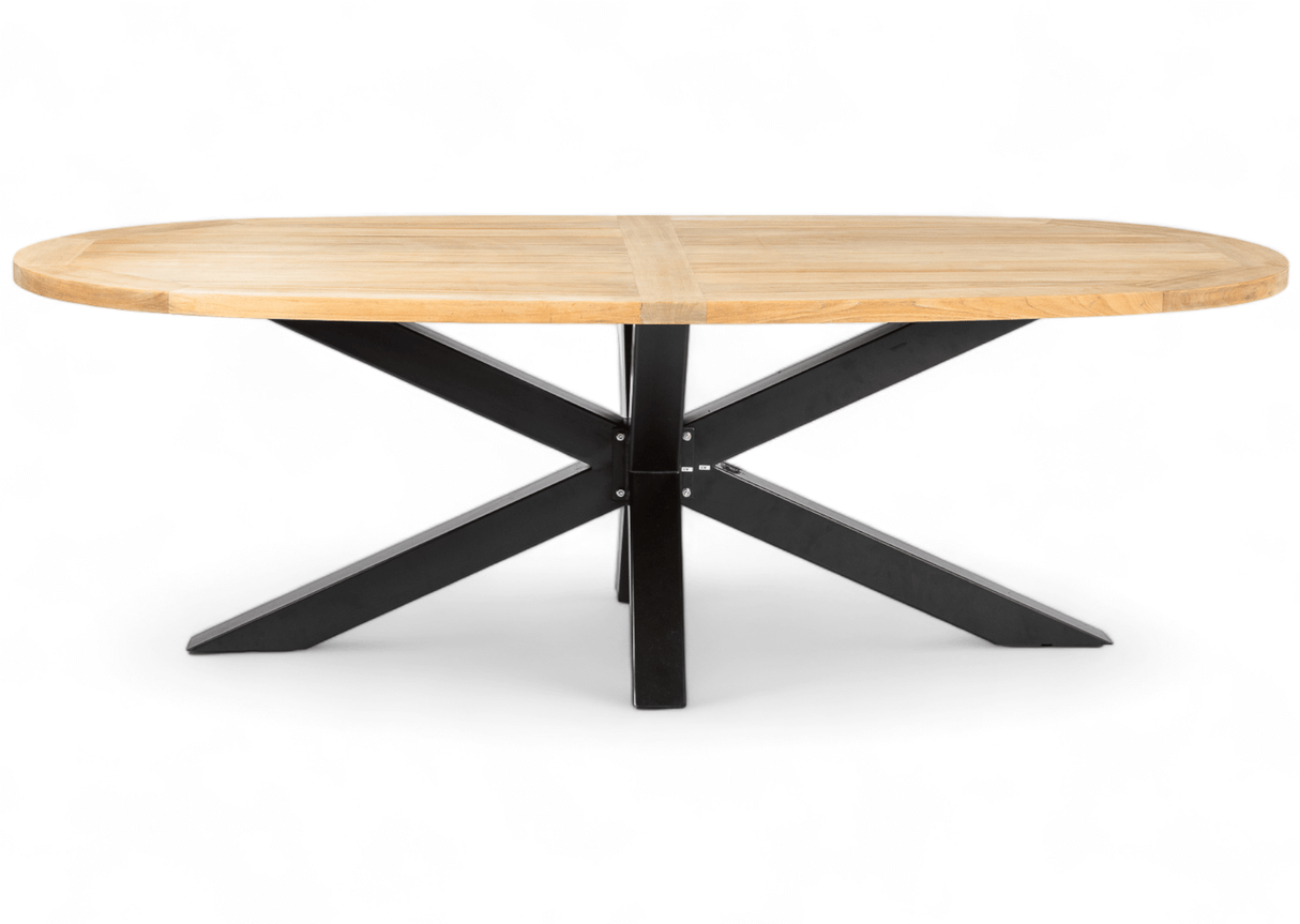Belito Mees Teakhouten ovale tuintafel 200x110cm