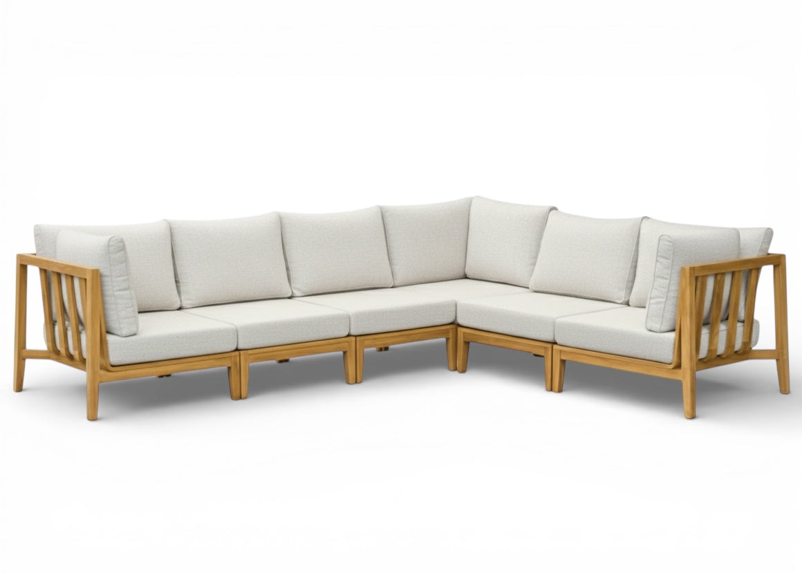 Belito Daan Teakhouten Hoek Loungeset 6 Persoons - Nr. 2 - Links lang