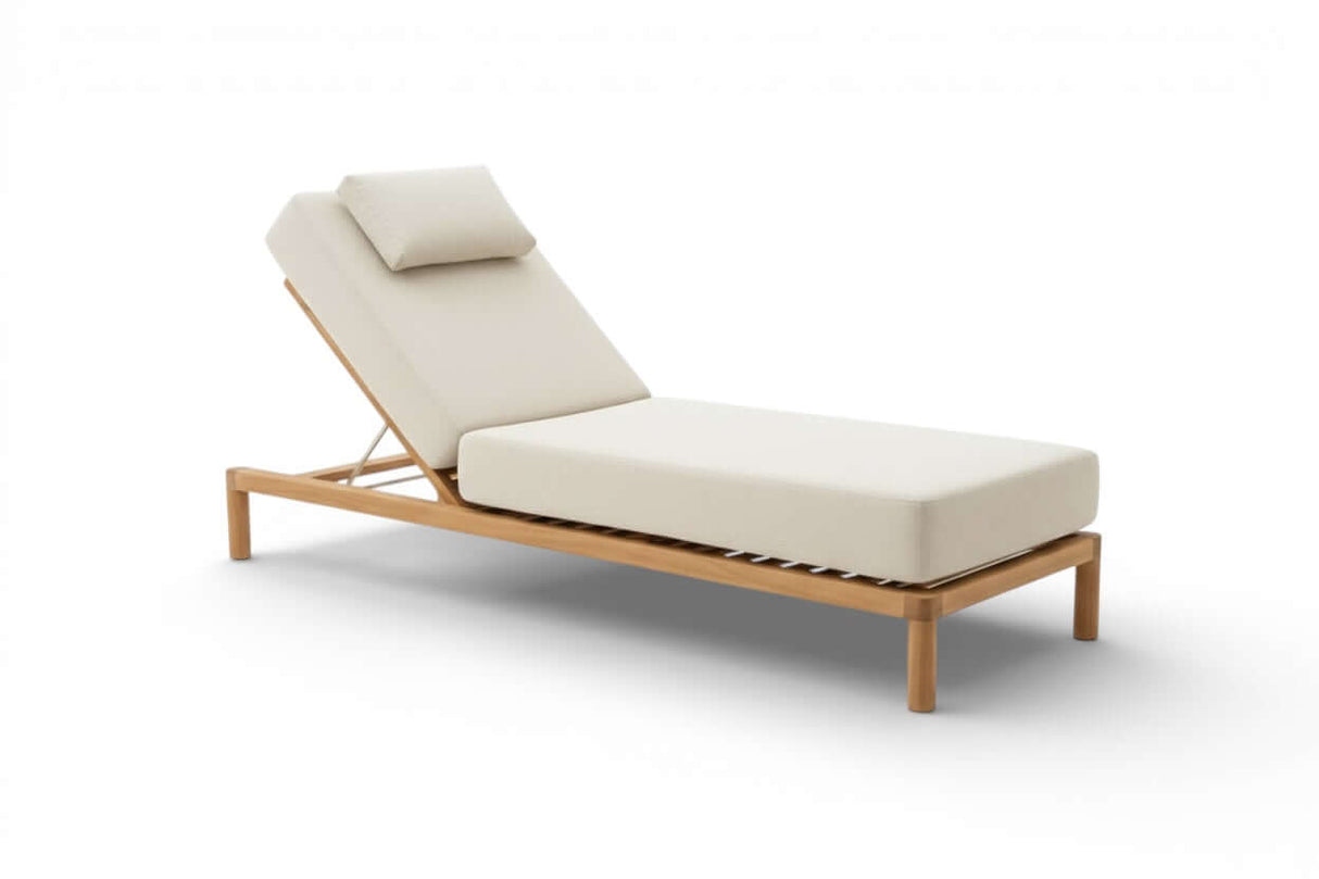 Belito Daan Ligbed - Teakhouten Lounge Ligbed - 205 x 85 cm