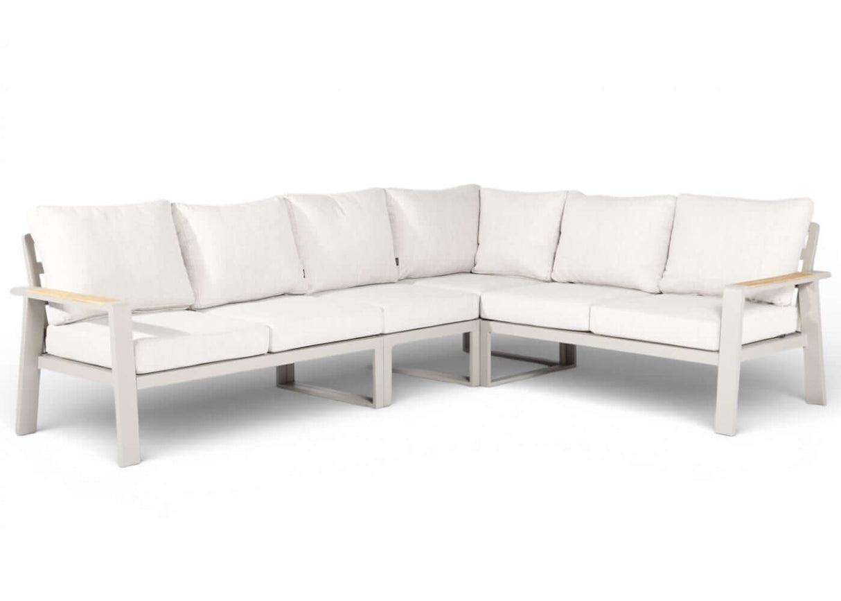 Belito Lotte Loungeset Hoekbank Nr. 2 | Taupe Aluminium | 288 x 220 cm | 6-persoons