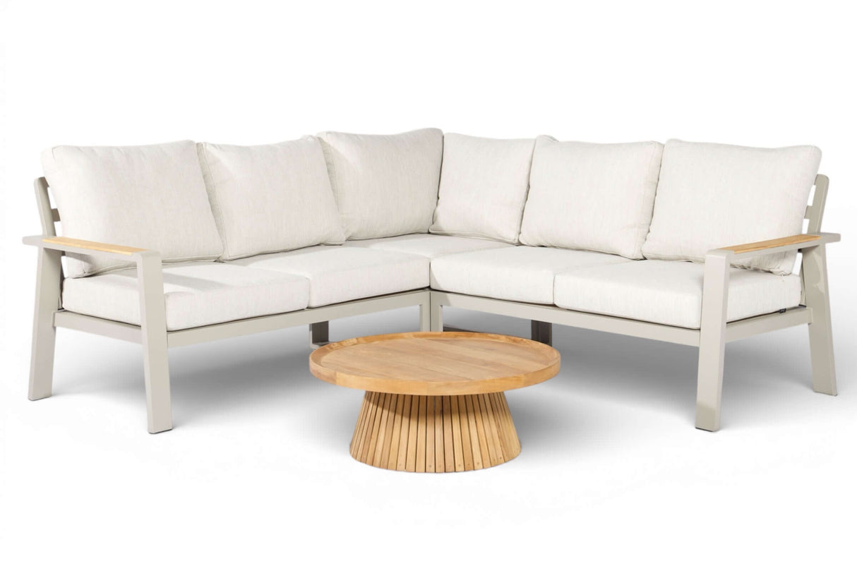 Belito Lotte Loungeset Hoekbank Nr. 8 | Taupe Aluminium | 220 x 220 cm | 5-persoons