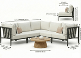 Belito Daan Hoek Loungeset | Alu | 245x245 cm | Nr. 10 incl. Koffietafel