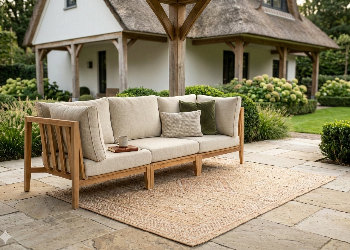 Belito Daan Loungebank | Teakhout | 246 cm | 3-delig