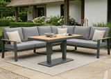 Belito Lotte Loungeset Hoekbank Nr. 10 | Antraciet Aluminium | 288 x 220 cm | 6-persoons