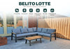 Aluminium Loungeset Hoekbank - Antraciet Frame - 6-Persoons - Belito Lotte