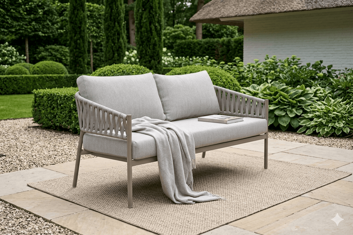 Belito Frank Aluminium Rope Loungebank 150 cm - Taupe
