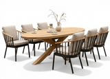 Apple Bee Condor Dining Tuinset 240 cm Ovaal | Houten Onderstel