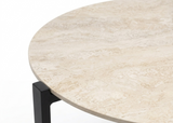 Apple Bee Monaco Lounge Koffietafel | Ø 60cm | Sintered Stone | Zwart Aluminium