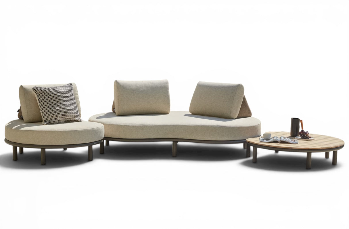 Apple Bee Moon Island Loungeset Nr. 3 | Bronze | 230x410 cm | 3-delig