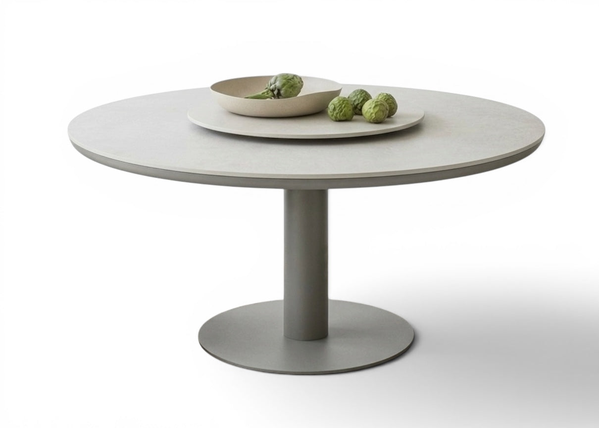 Apple Bee Melville dining tafel Ø160cm Sintered Stone - Grey