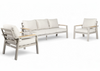 Aluminium Stoel-Bank Loungeset - Taupe - Belito Birmingham - 5 - personen - 3 - delig