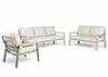 Aluminium Stoel-Bank Loungeset - Taupe - Belito Birmingham - 3 - delig