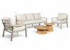 Aluminium Stoel-Bank Loungeset - Taupe - Belito Birmingham - 5 personen