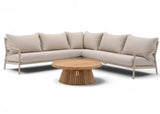 Belito Julia Loungeset 4-delig | 258 x 258 cm | Taupe Rope & Aluminium | Met Daan Koffietafel