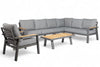 Aluminium-Lounge-Set-Ecksofa – Anthrazitfarbener Rahmen – 6 Personen – Belito Lotte