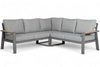 Aluminium-Lounge-Set-Ecksofa – Anthrazitfarbener Rahmen – 6 Personen – Belito Lotte