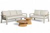 Aluminium-Stuhl-Sofa-Lounge-Set – 6–7 Personen – Gestell Taupe – Belito Birmingham