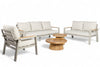 Aluminium Stoel-Bank Loungeset - Taupe - Belito Birmingham - 5 -delig