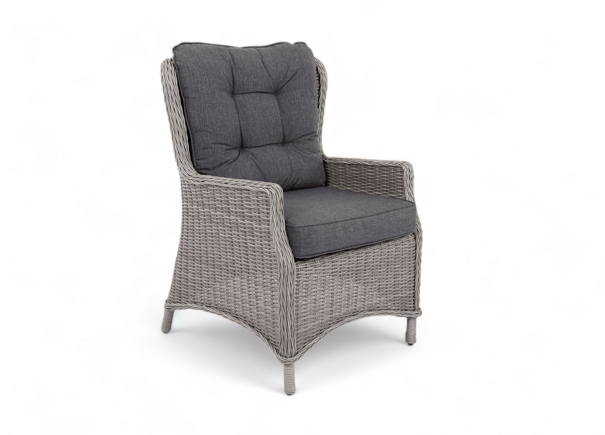 Belito Earl Grey Wicker Tuinstoel - Dining Stoel - Showroommodel