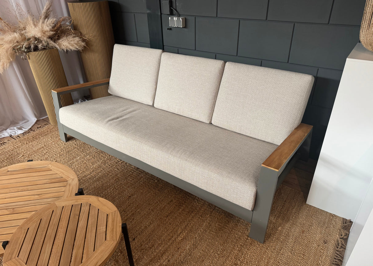Apple Bee Spring Aluminium Taupe 3-zits sofa showroommodel