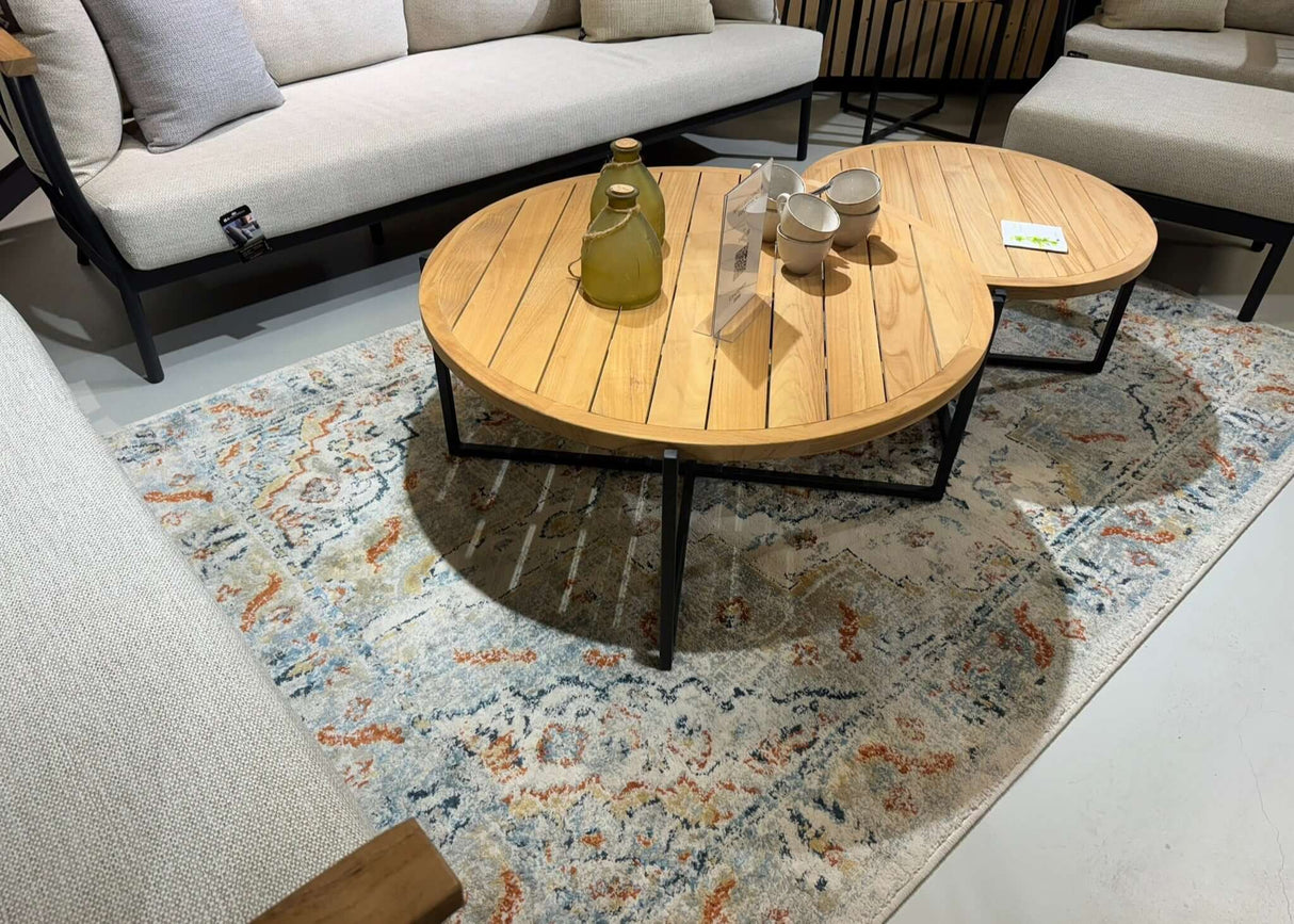 Apple Bee Condor Lounge Koffietafel Teakhout Ø 94cm - Showroommodel