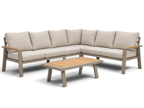 Belito Lotte Loungeset taupe 288x220cm met koffietafel