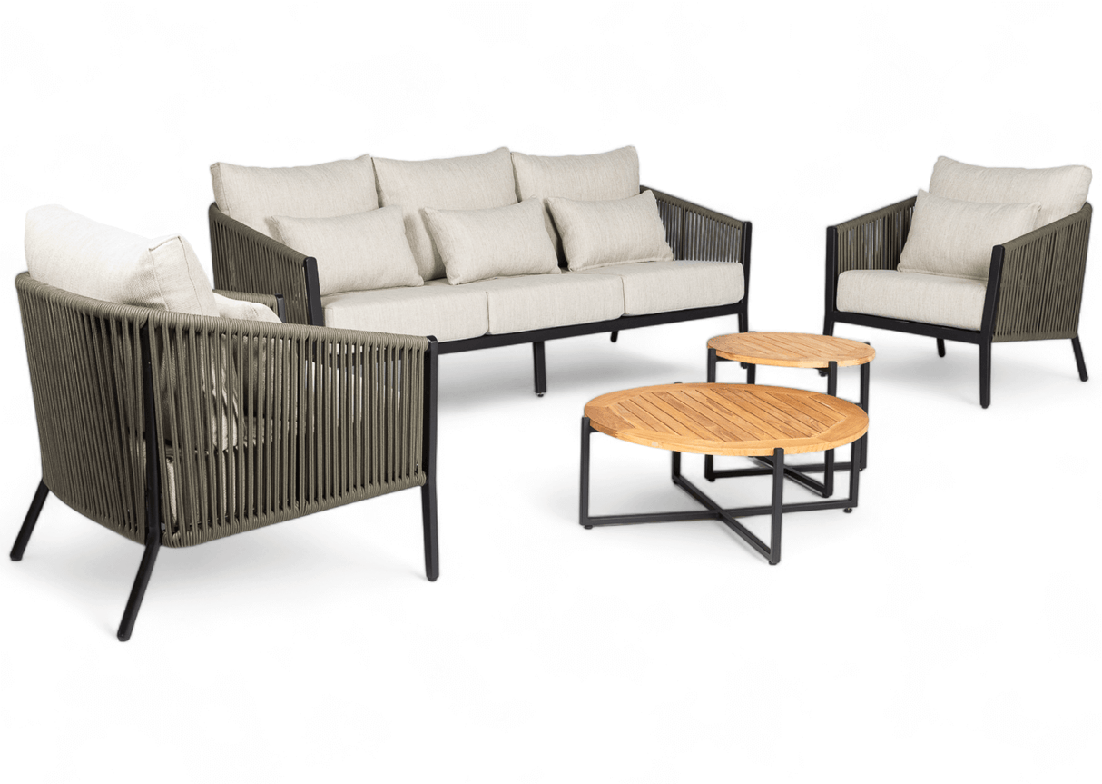 Belito® Ouddorp Loungeset - Army  - All-Weather Nr. 1 Green showroommodel