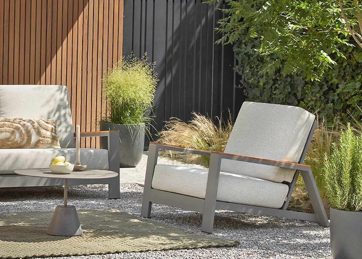 Apple Bee Spring Aluminium Taupe Loungestoel