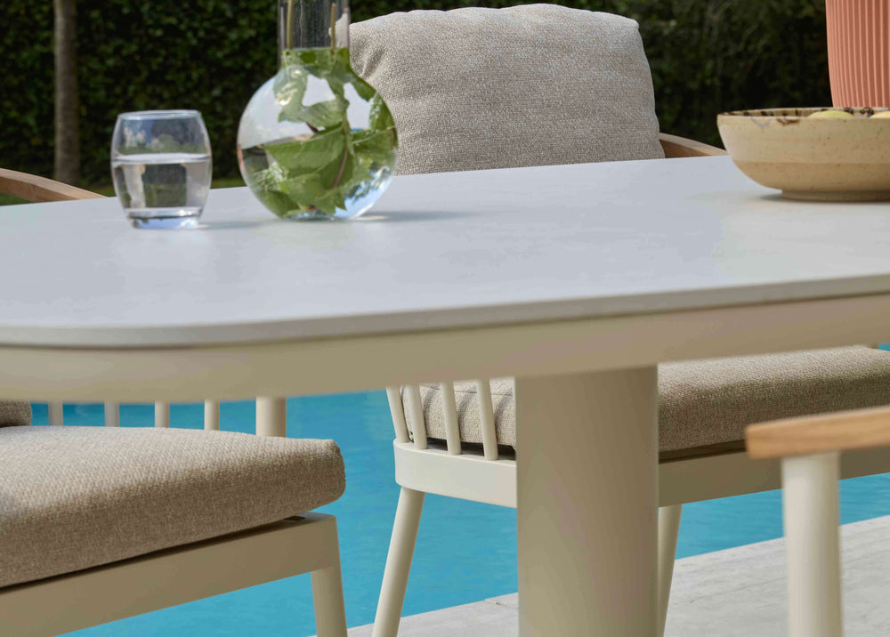 Melville 220 cm tafel Oyster Detail