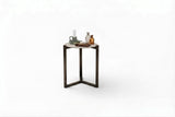 Apple Bee Monaco koffietafel Ø 45 cm in Bronze aluminium met sintered stone blad
