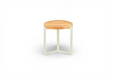 Apple Bee Monaco Lounge Koffietafel | Ø 45cm | Teak | Oyster Aluminium