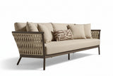 Apple Bee Murni loungebank 217 cm in Bronze aluminium met Sand rope
