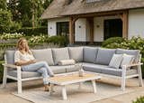 Belito Lotte Loungeset Hoekbank Nr. 1 | Wit Aluminium | 288 x 220 cm | 6-persoons