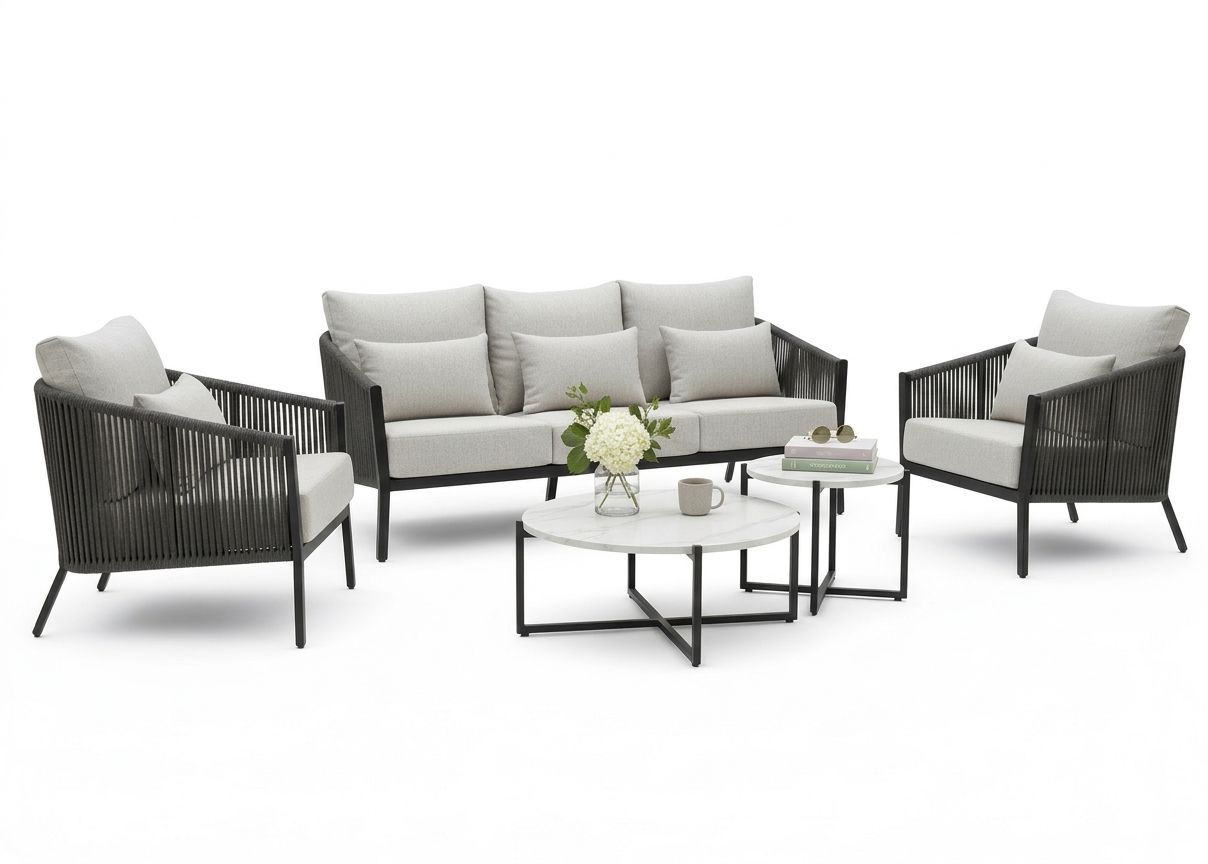 Belito Ouddorp Loungeset | Rope & Aluminium | Nr. 3 incl. Stone Tafelset