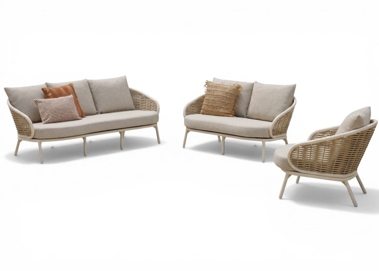 Apple Bee Pine Key Loungeset 3-delig Nr. 4 - Oyster