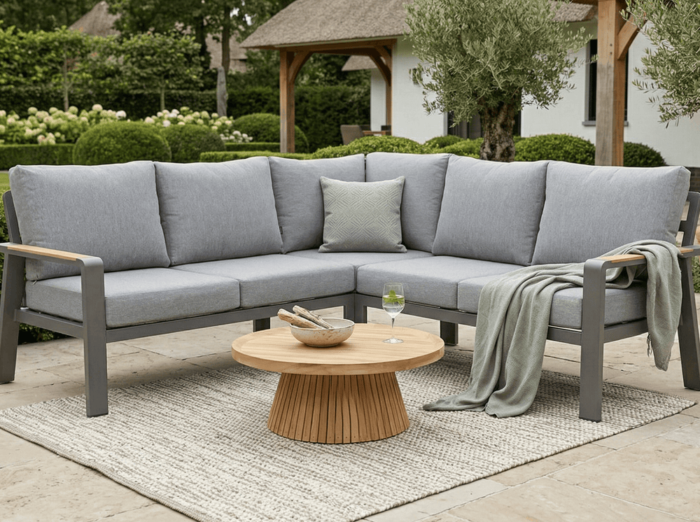 Belito Lotte Loungeset Hoekbank Nr. 8 | Antraciet Aluminium | 220 x 220 cm | 5-persoons