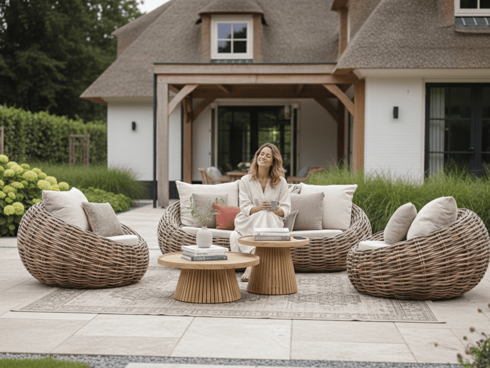 Belito Daan Koffietafel | Ø 60 cm | Hoogte 40 cm | Naturel Teak
