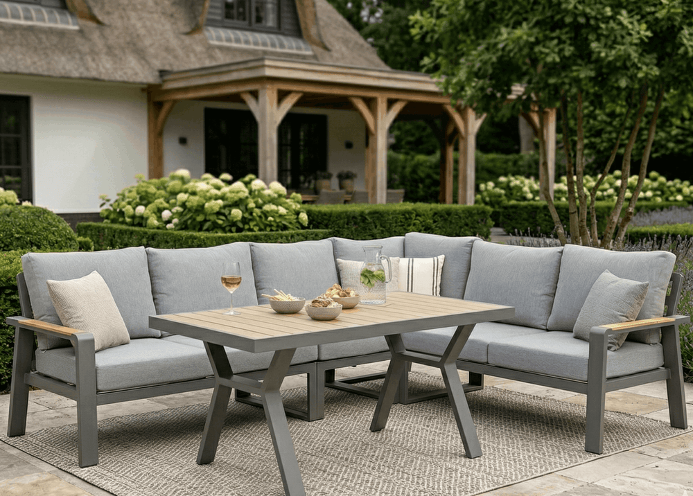 Belito Lotte Loungeset Hoekbank Nr. 4 | Antraciet Aluminium | 288 x 220 cm | 6-persoons