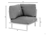 Apple Bee Sling Lounge Hoekdeel – Teak – 96 cm Hoge Rug – BEE WETT®