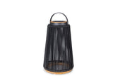 Rocca sfeerlamp tuin solar - aluminium - teakhout - antraciet - 56 cm
