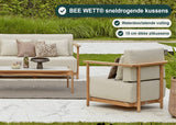 Apple Bee St. Lucia Loungeset 5-delig, SVLK Teak, 2 Tafels, Bee Wett Kussens – foto 3 – BEE WETT® sneldrogende kussens