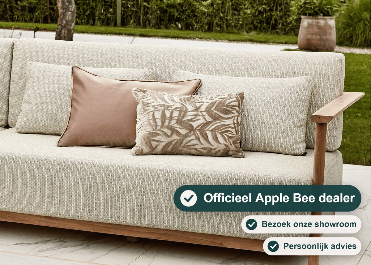 Apple Bee St. Lucia Loungeset 5-delig, SVLK Teak, 2 Tafels, Bee Wett Kussens – foto 6 – Officieel Apple Bee dealer