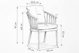 Apple Bee Condor Dining Stoel | Oyster | Aluminium & Teak