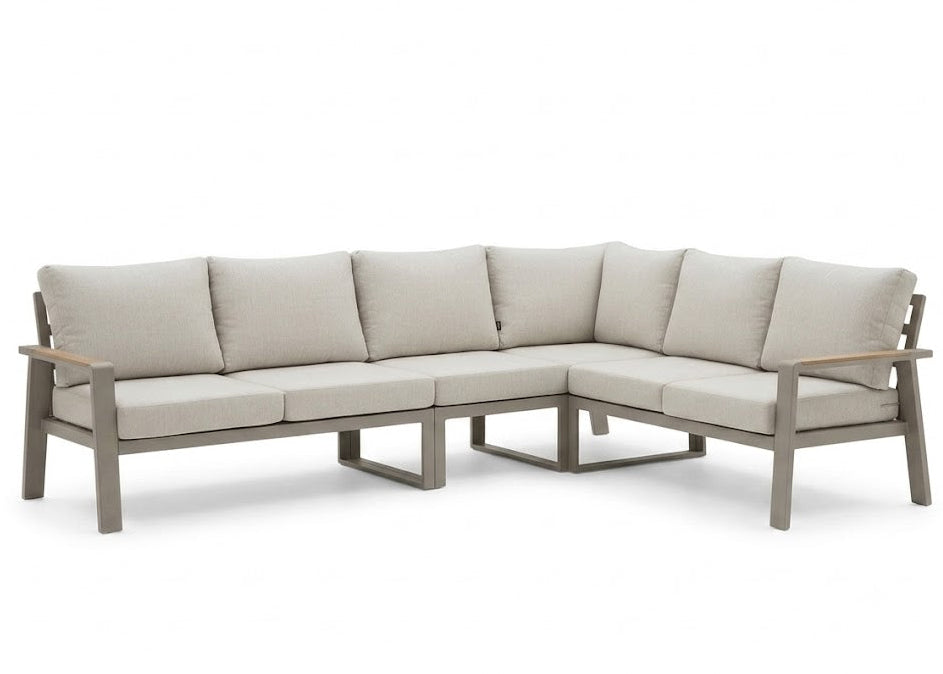 Belito Lotte Loungeset Hoekbank Nr. 2 | Taupe Aluminium | 288 x 220 cm | 6-persoons