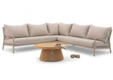 Belito Julia Loungeset 4-delig | 258 x 258 cm | Taupe Rope & Aluminium | Met Daan Koffietafel
